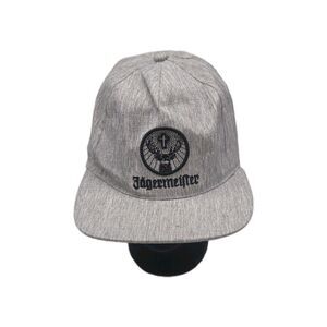 Jagermeister Embroidered Deer Logo Hat Snapback Baseball Cap Gray Black One Size